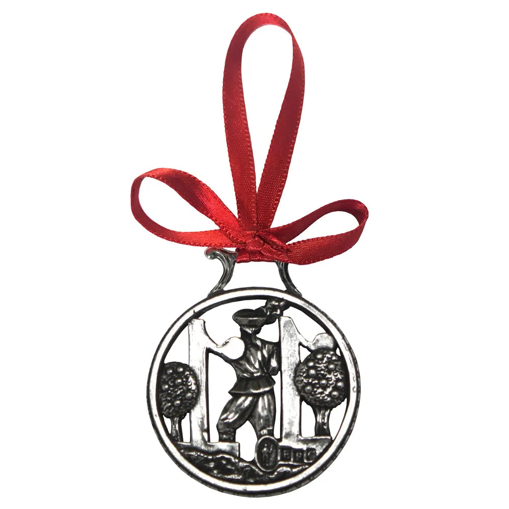 11th Day Of Christmas Tree Pewter Ornament Bauble Decoration
