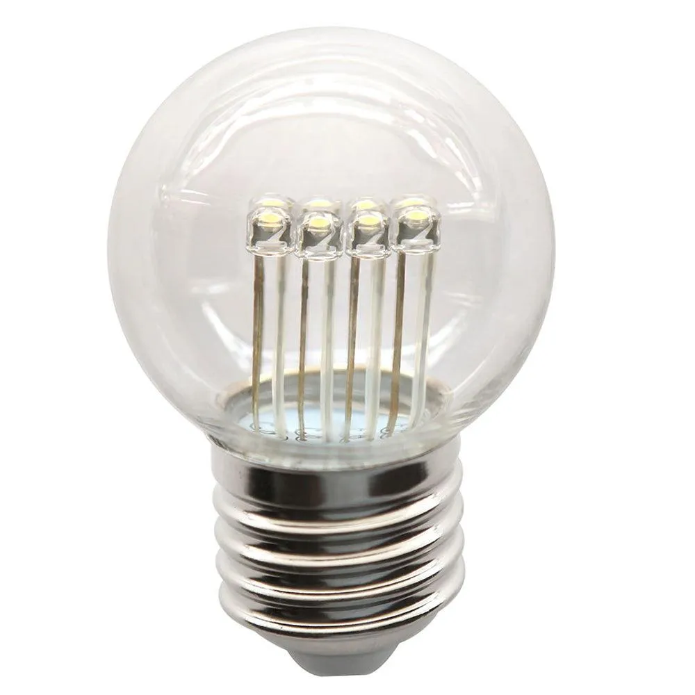 1W Led E27, B22 Fancy Round Globe Warm White 3000K 20195, 20196