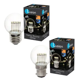 1W Led E27, B22 Fancy Round Globe Warm White 3000K 20195, 20196
