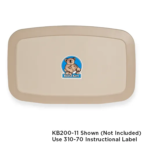310-70 - INSTRUCTIONAL LABEL for ALL KB200 and KB200-SS Series Changing Stations
