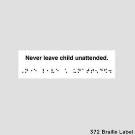 372 - BRAILLE LABEL for KB200-Series and 300-Series Changing Stations