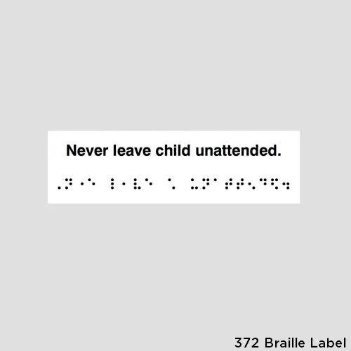 372 - BRAILLE LABEL for KB200-Series and 300-Series Changing Stations