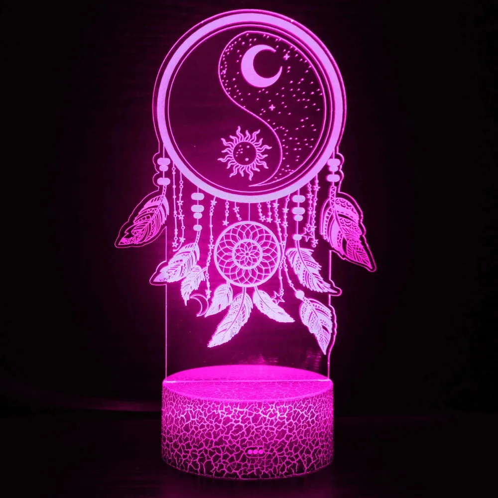 3D Illusion Dream Catcher LED Night Light