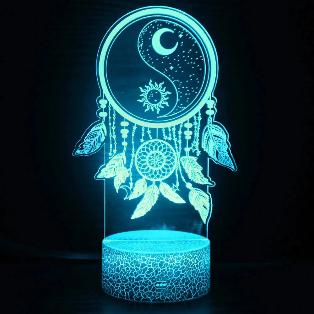 3D Illusion Dream Catcher LED Night Light