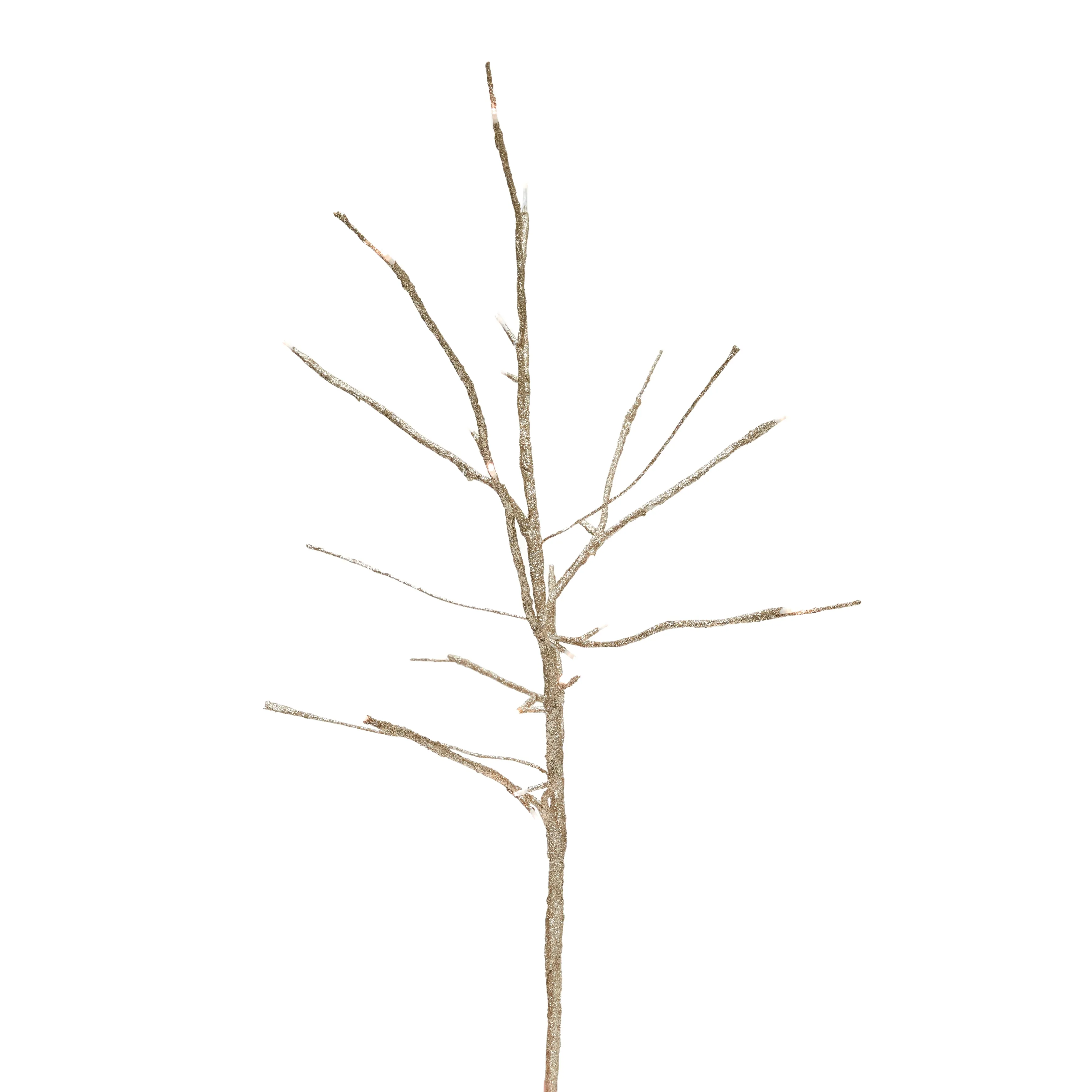 80 Cm Led Champagne Glitter Branch Spray