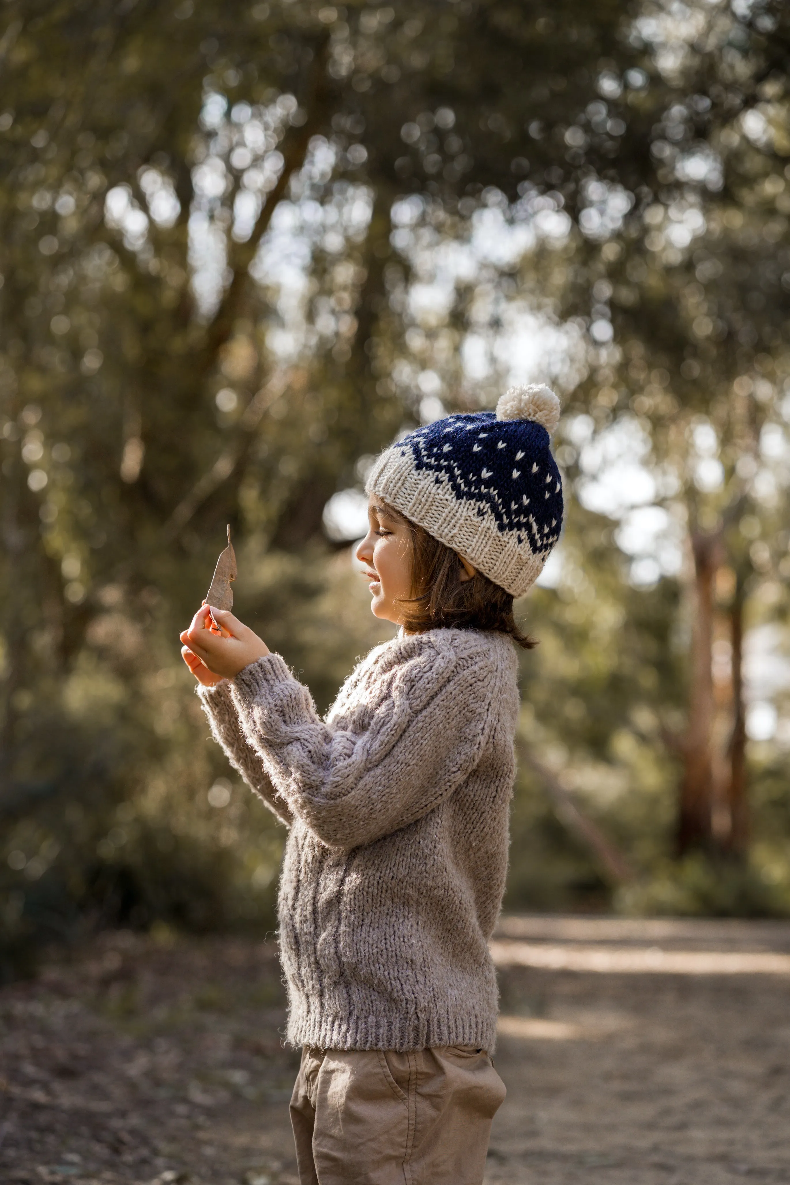 Acorn Snowflake Beanie - Navy