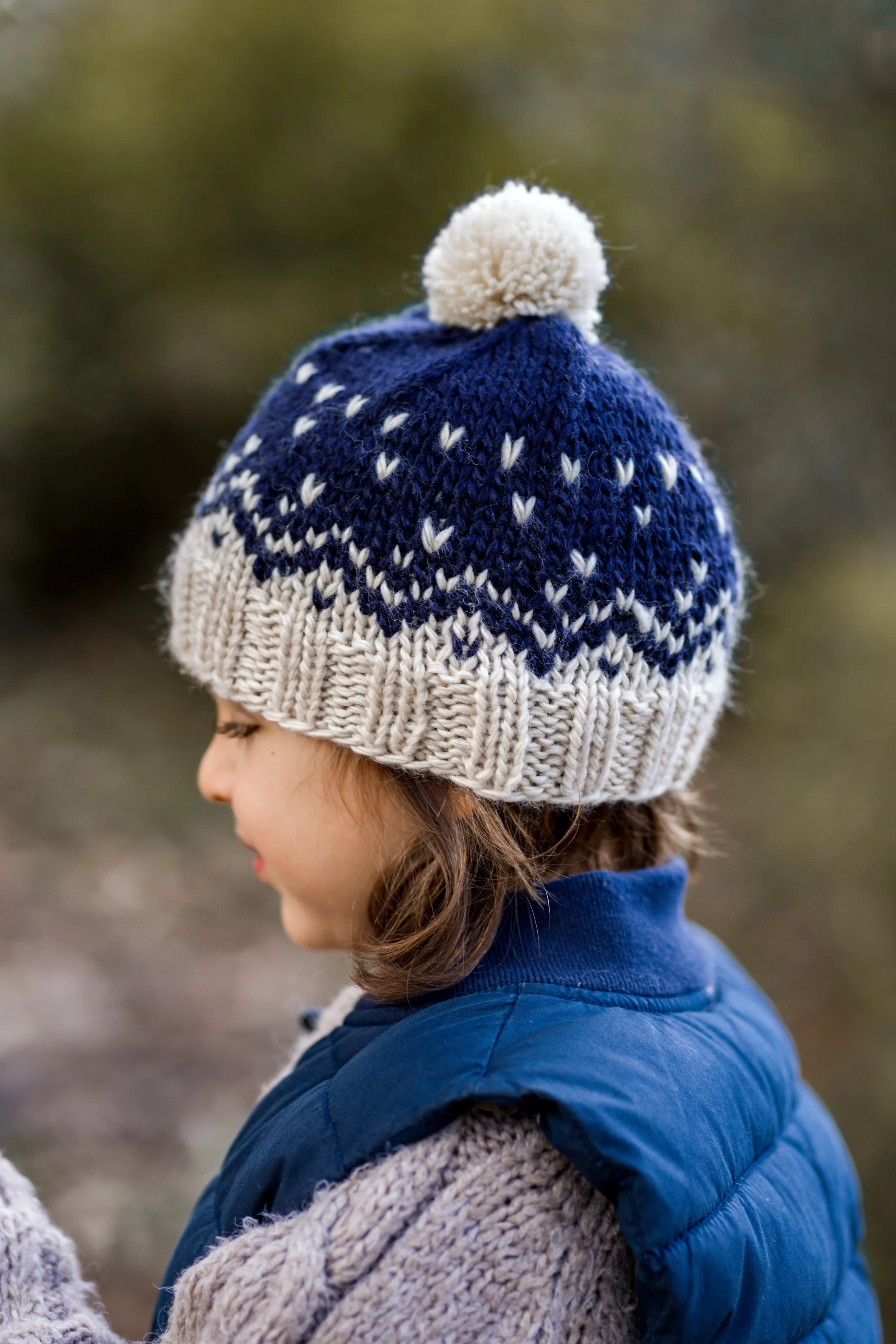 Acorn Snowflake Beanie - Navy
