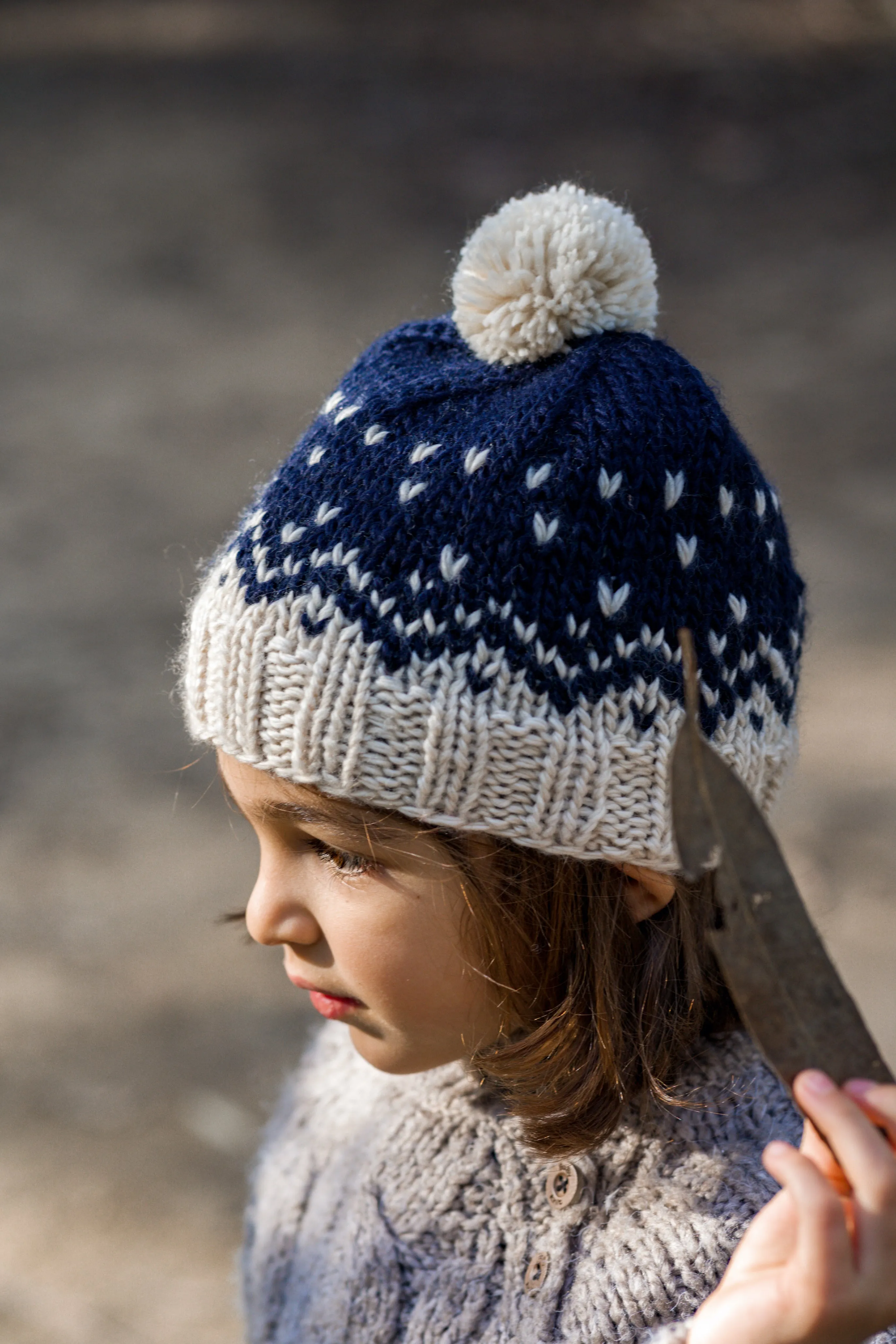 Acorn Snowflake Beanie - Navy