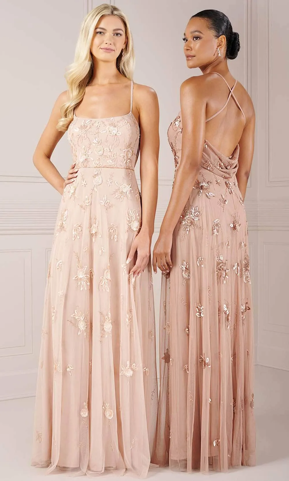 Adrianna Papell Platinum 40430 - Sleeveless Crisscross Prom Dress