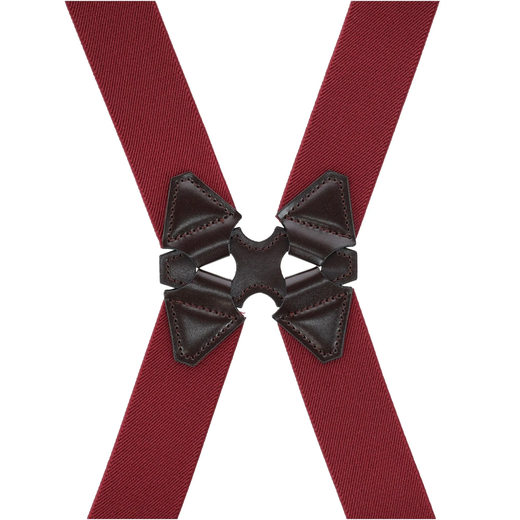 Aisenin Men's Elastic Solid Color Dress Ubee Side Clip Suspenders