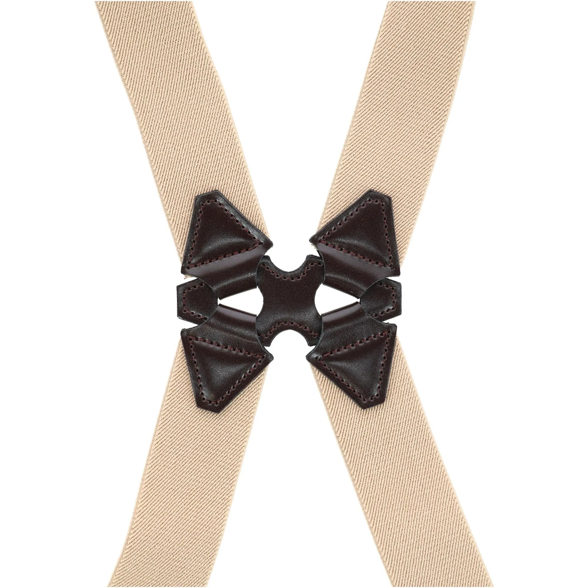 Aisenin Men's Elastic Solid Color Dress Ubee Side Clip Suspenders