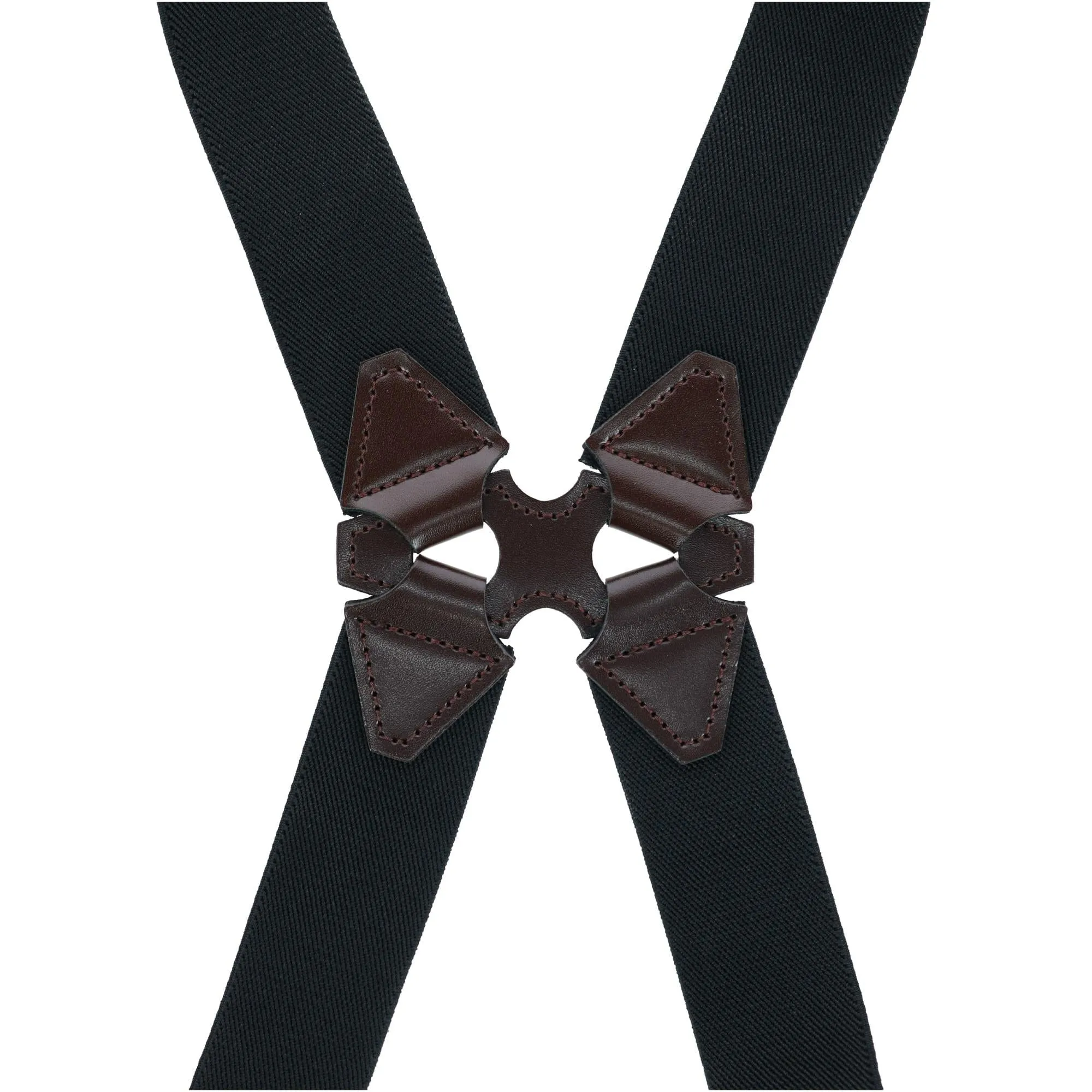 Aisenin Men's Elastic Solid Color Dress Ubee Side Clip Suspenders