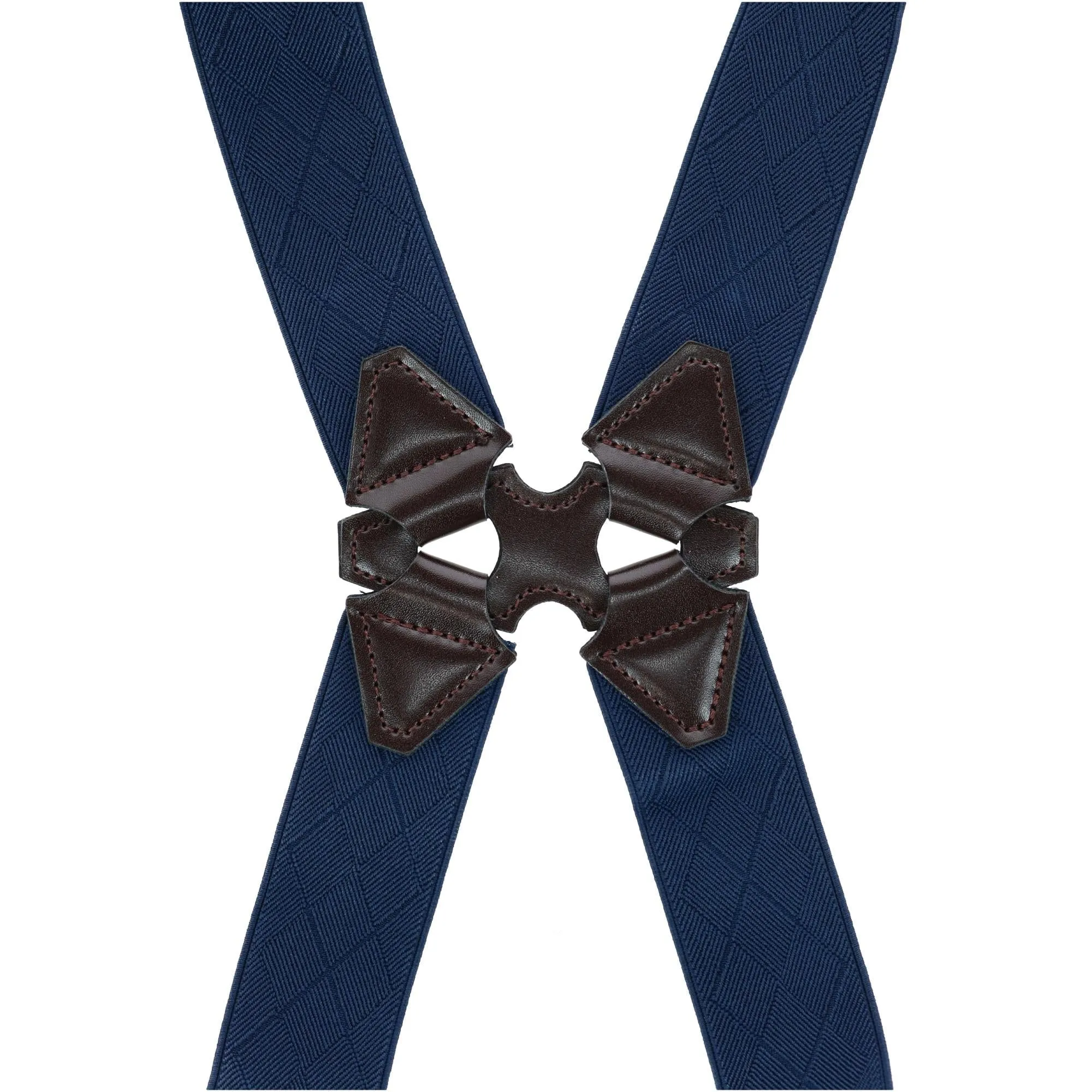 Aisenin Men's Elastic Solid Color Dress Ubee Side Clip Suspenders