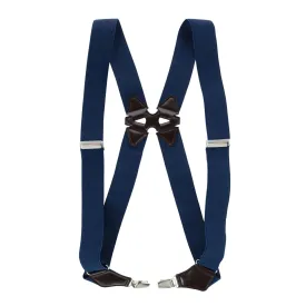 Aisenin Men's Elastic Solid Color Dress Ubee Side Clip Suspenders