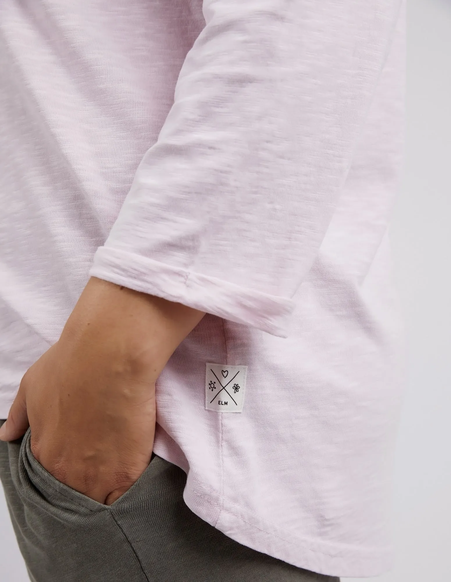 Annie 3/4 Sleeve Powder Pink