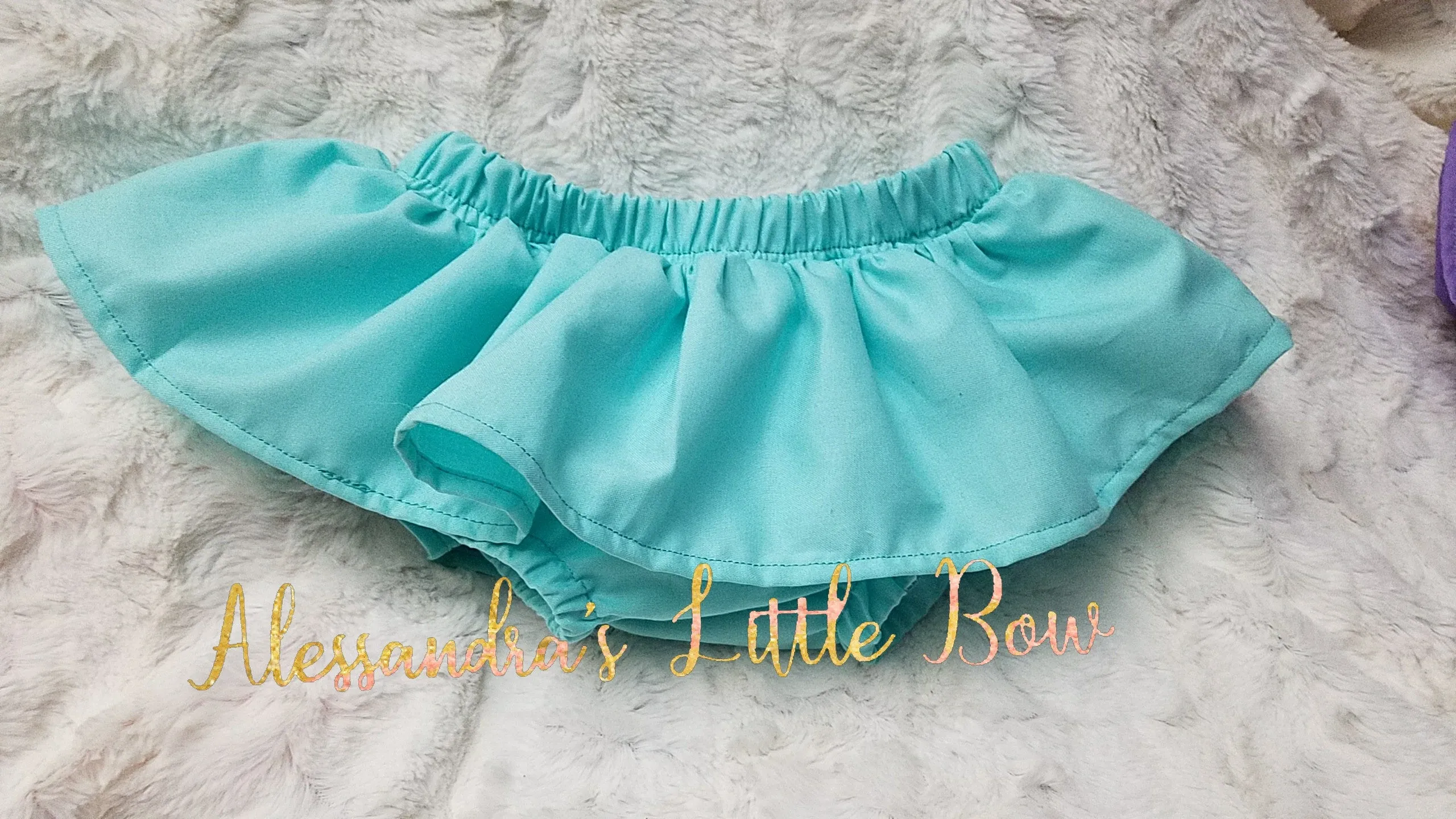 Aqua skirted bloomers