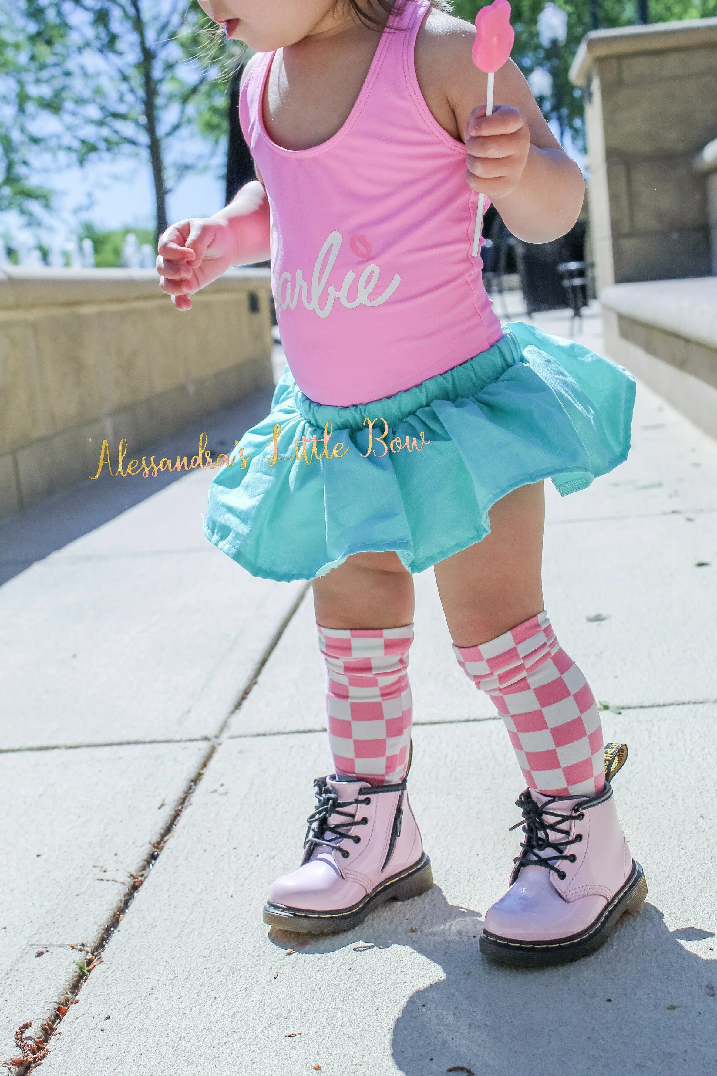 Aqua skirted bloomers