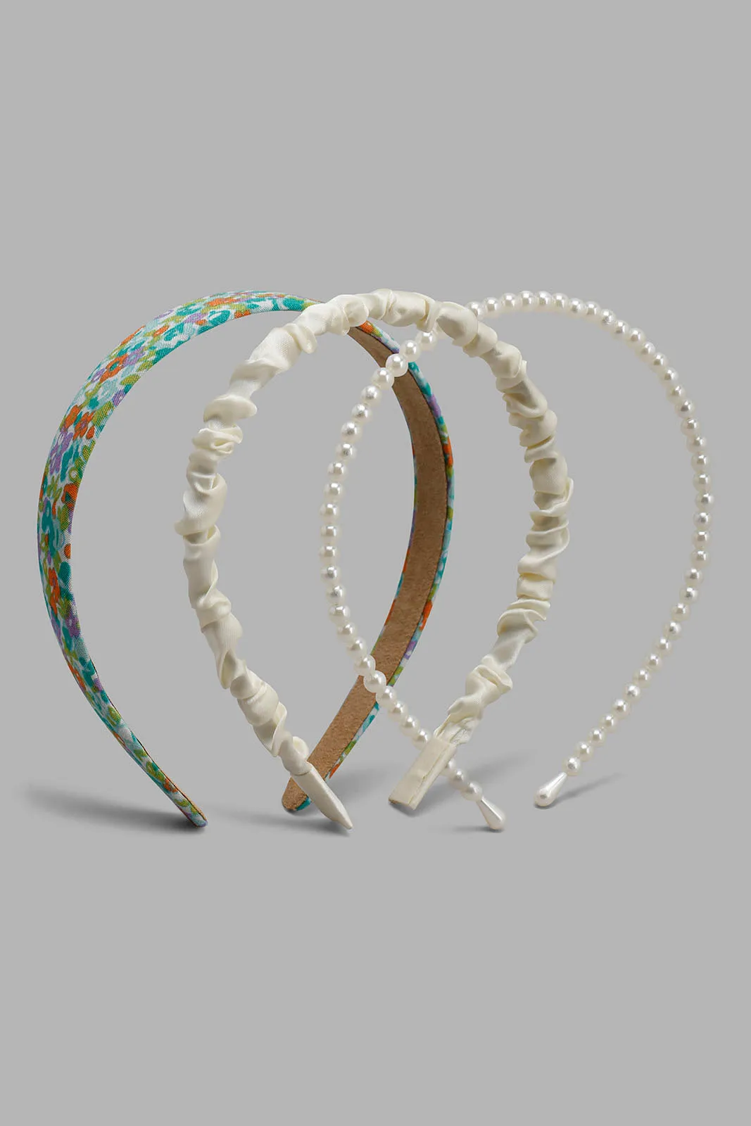 Assorted Embellished Headband For Girls (Pack Of 3)