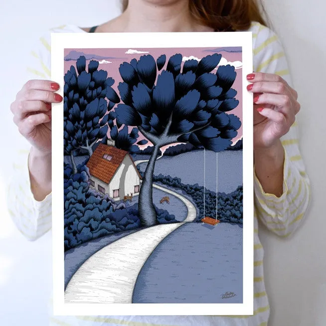 At Night Poster Art Print (A4)