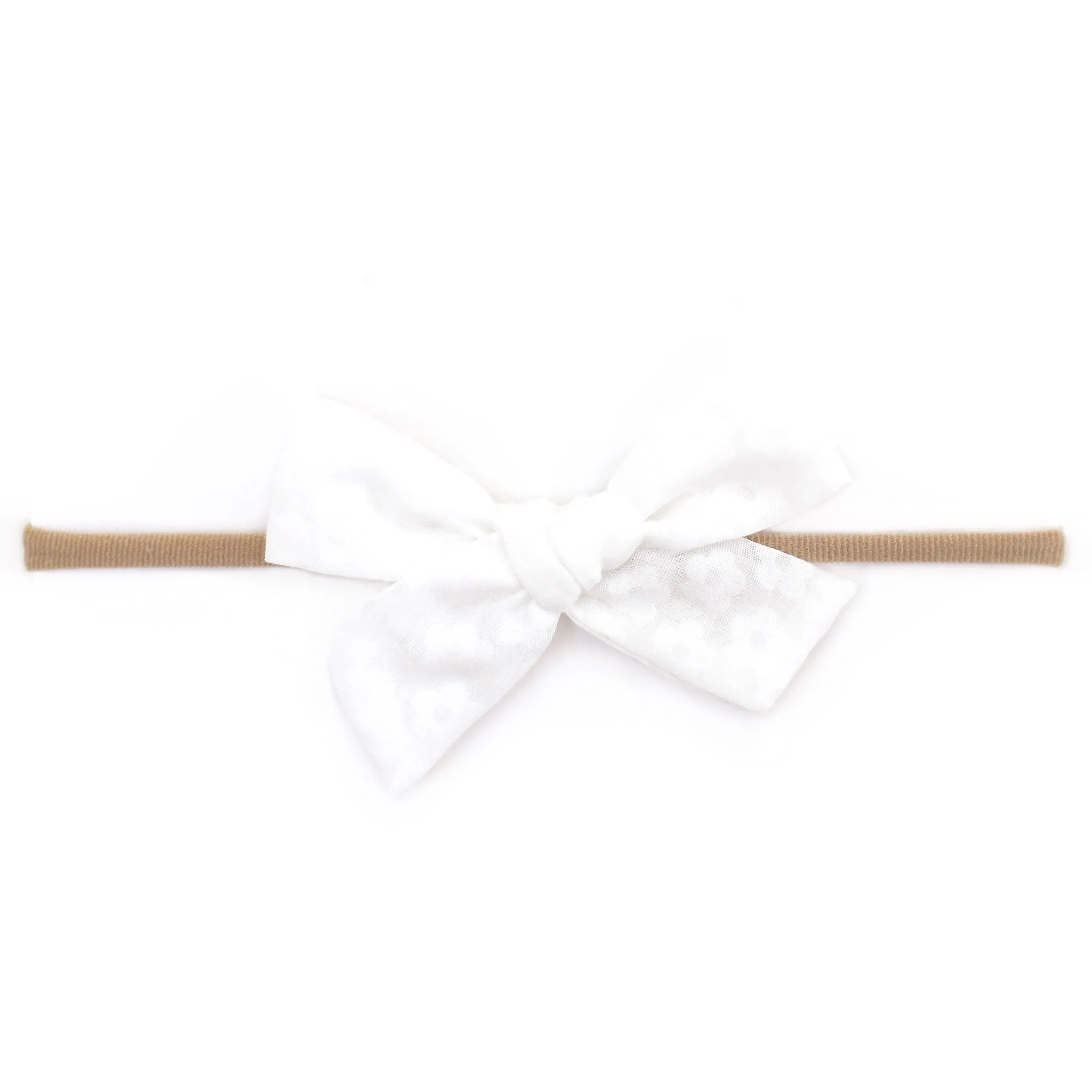 Baby Bow - White Flowers