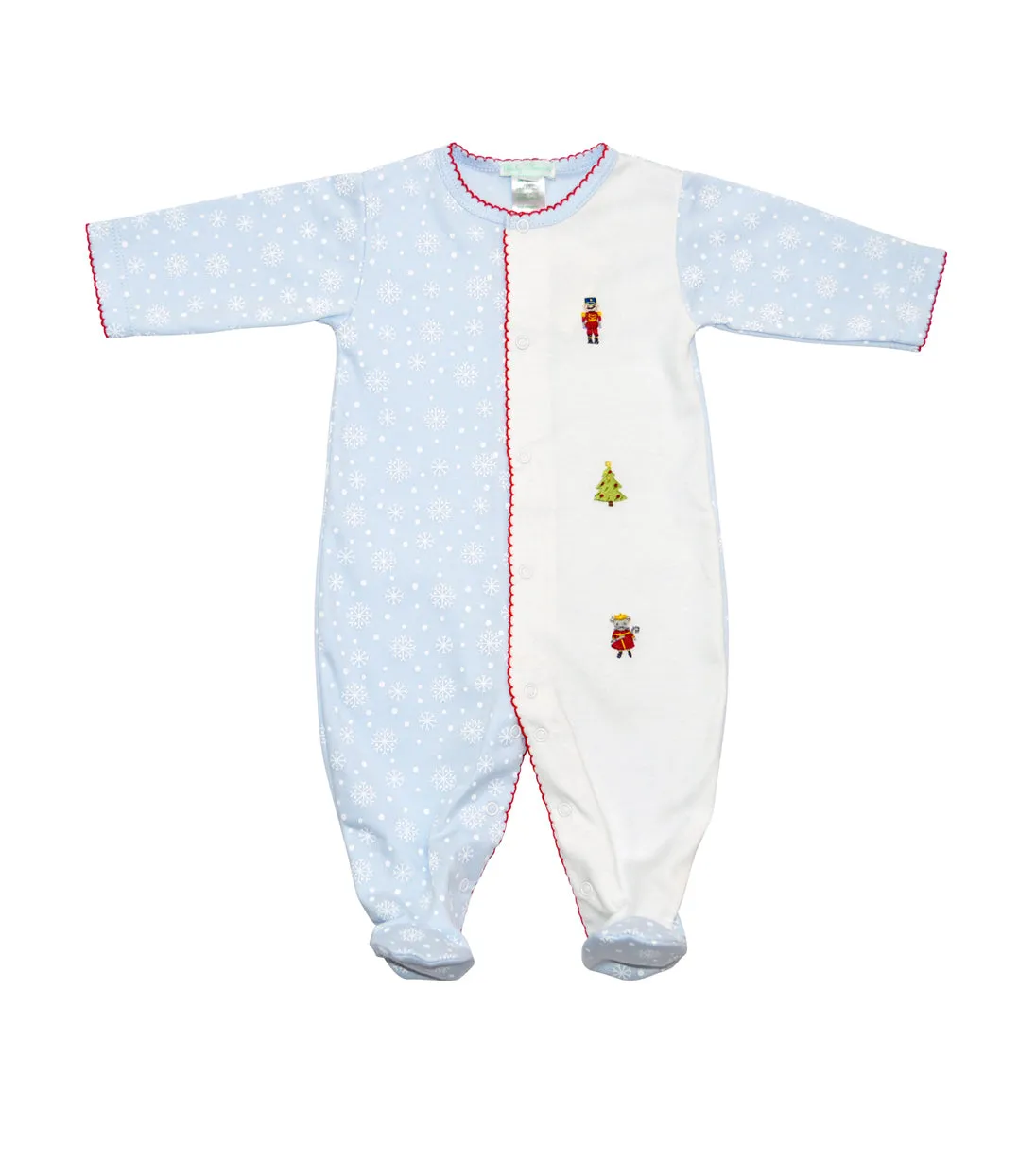Baby Boy's Christmas Snowflake Nutcracker Footie
