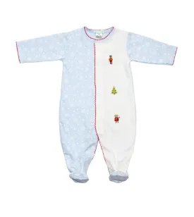 Baby Boy's Christmas Snowflake Nutcracker Footie