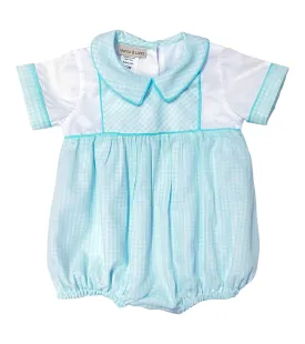 Baby Boy's Mint Green Checkered Romper