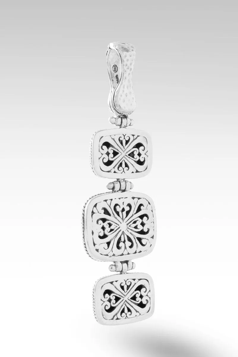Be Content Pendant™ in Snowflake Obsidian