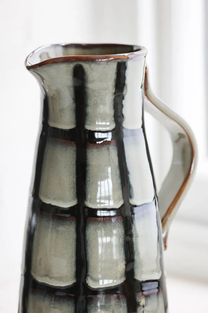 Black & White Checkered Water Jug