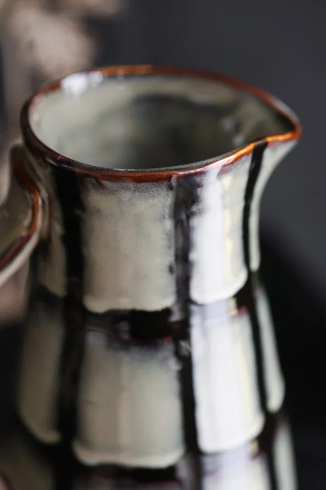 Black & White Checkered Water Jug