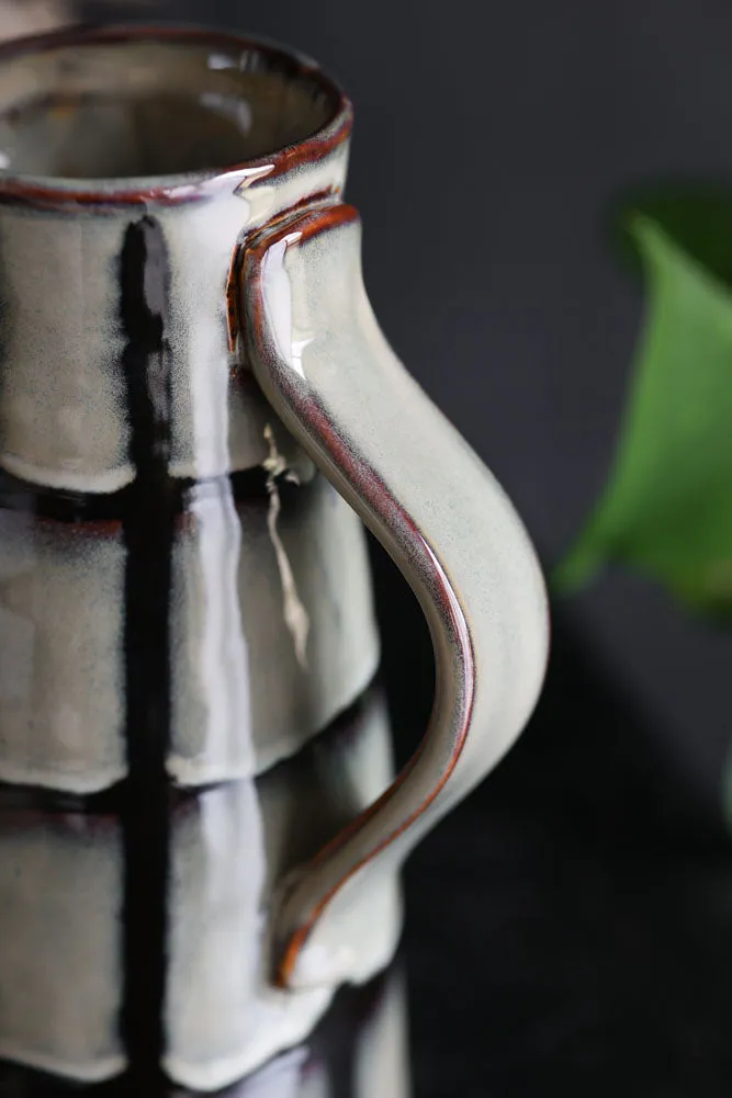Black & White Checkered Water Jug