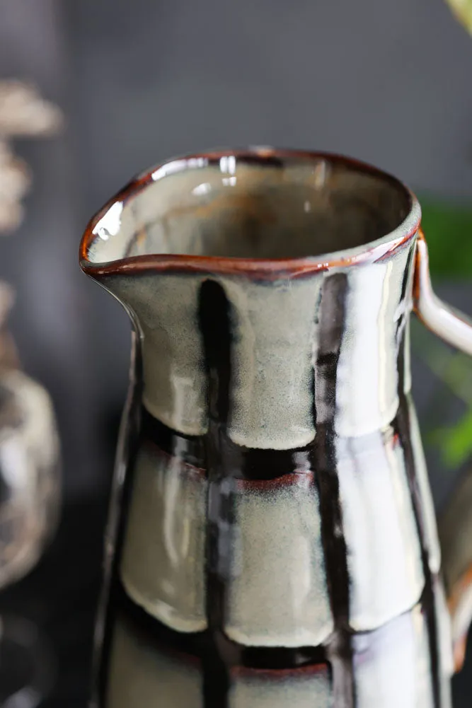 Black & White Checkered Water Jug