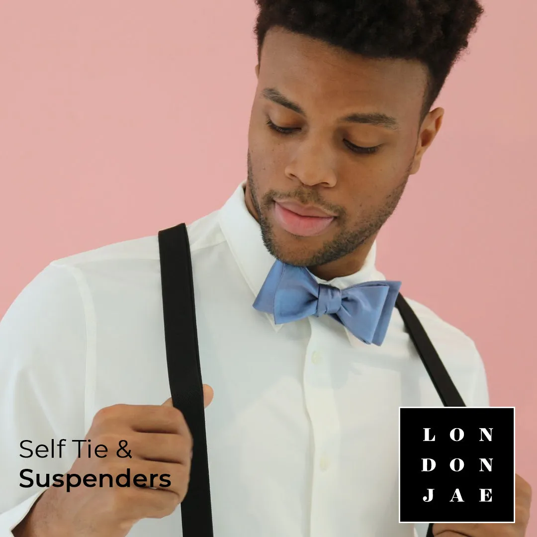Black Elastic Suspenders