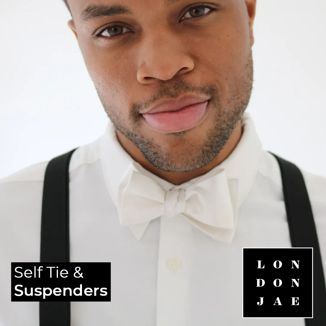 Black Elastic Suspenders
