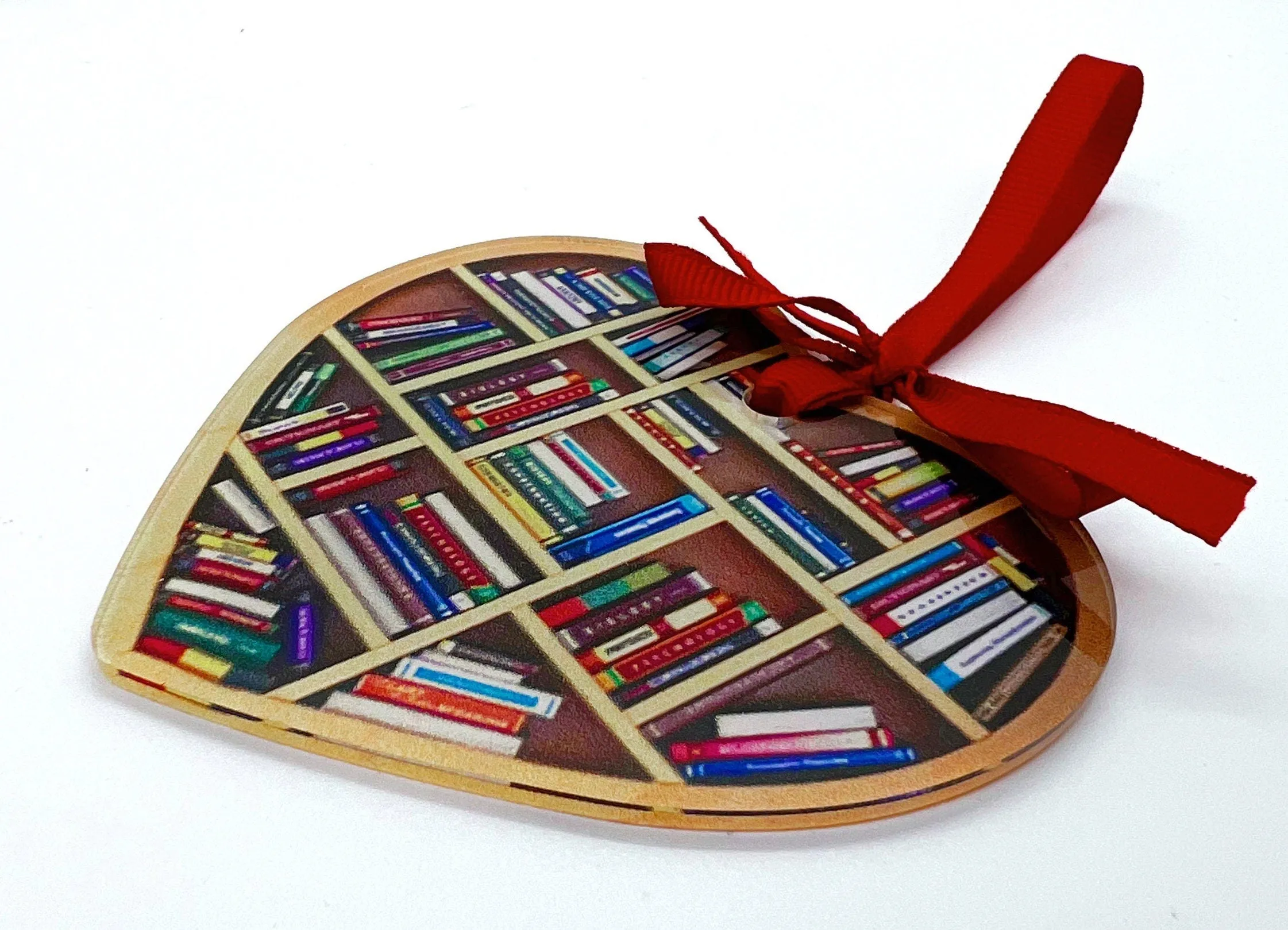Christmas Book Club Ornament - Holiday Themed Sublimation Ornament Ideal for Librarians and Book Lovers, Emphasizes Love for Reading