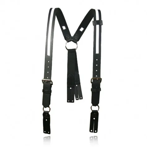 Boston Leather Firefighter's Suspenders -  Button Attachment