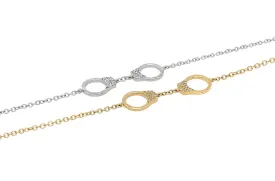 Bracelet Handcuffs Gold & Diamonds