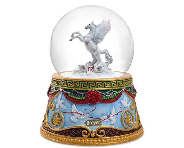 Breyer Holiday Flight Musical Snow Globe