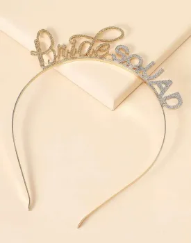 Bride Squad Headband - Bridal Shower Headband, Bride Headpiece, Bachelorette Headpiece, Bachelorette Party, Bridal Shower
