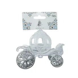 Elegant Silver Carriage Hanging Decoration for Home Decor