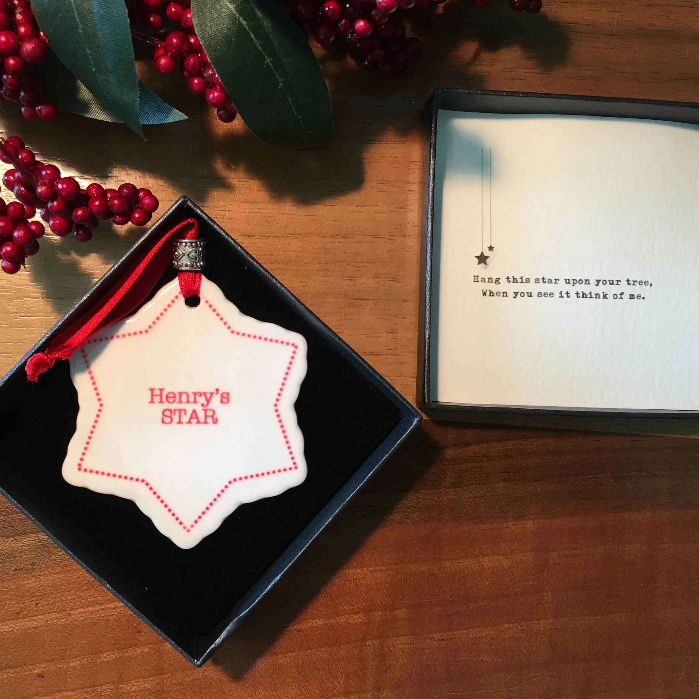 Ceramic Star Wishes Tree Decorations – Personalised