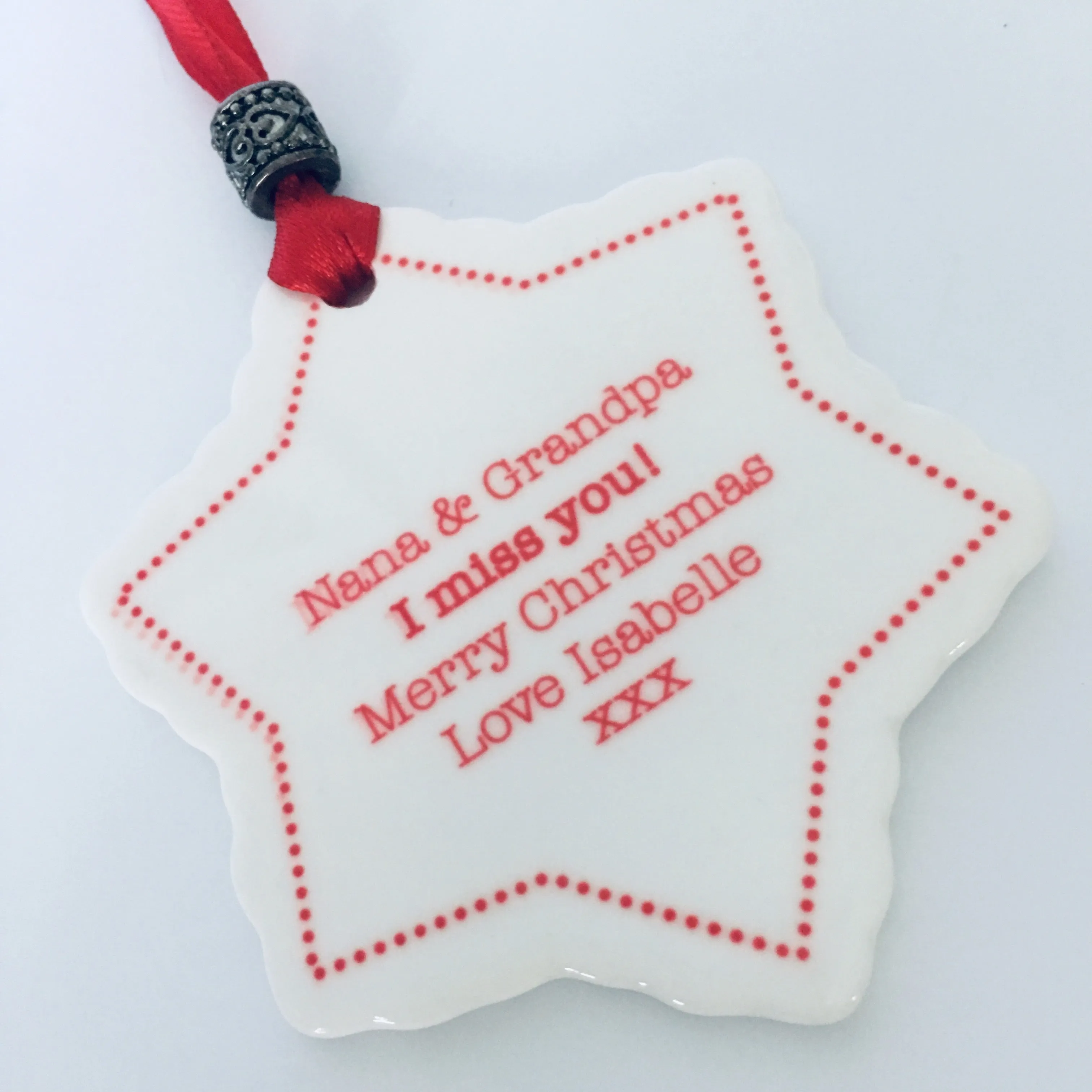 Ceramic Star Wishes Tree Decorations – Personalised