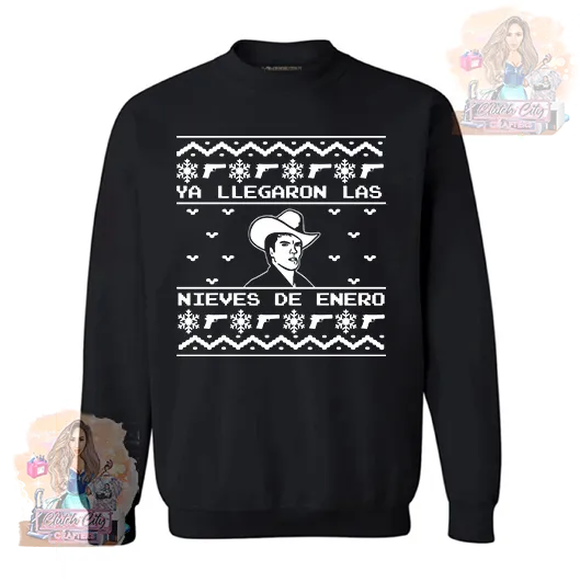 Chalino ugly XMAS BLACK sweater (guns guns) Clearance RTS