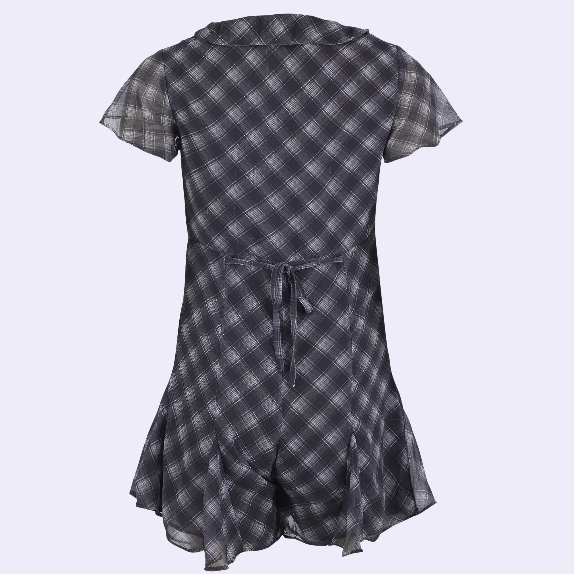 CHECKERED BUTTON UP ROMPER