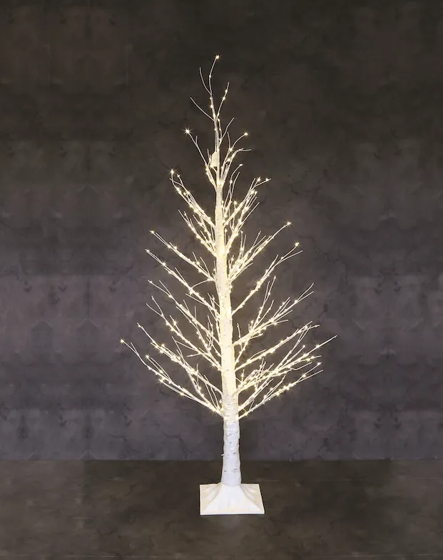Christmas Birch Tree's with White LED lights