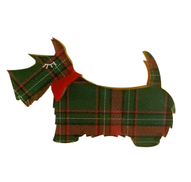Christmas Scotty - Brooch