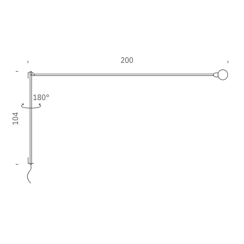 Contemporary Rotating Wall Lamp | Potence