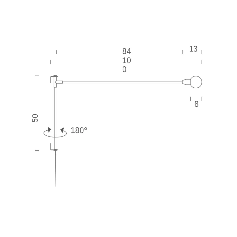 Contemporary Rotating Wall Lamp | Potence