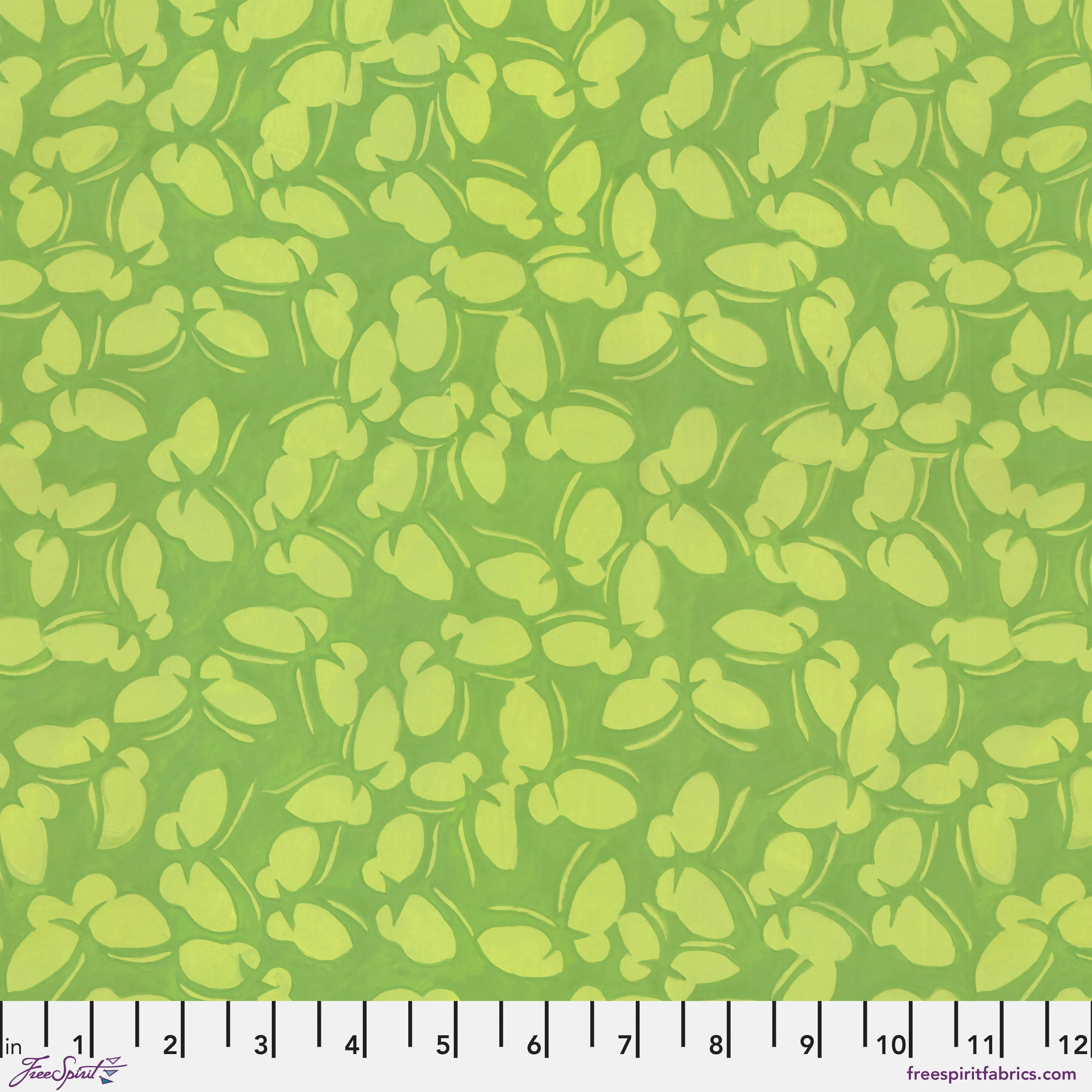 COTTAGE GARDEN  Dancing Butterflies GREEN PWSL135 by Philip Jacobs SNOW LEOPARD) Priced per 25cm