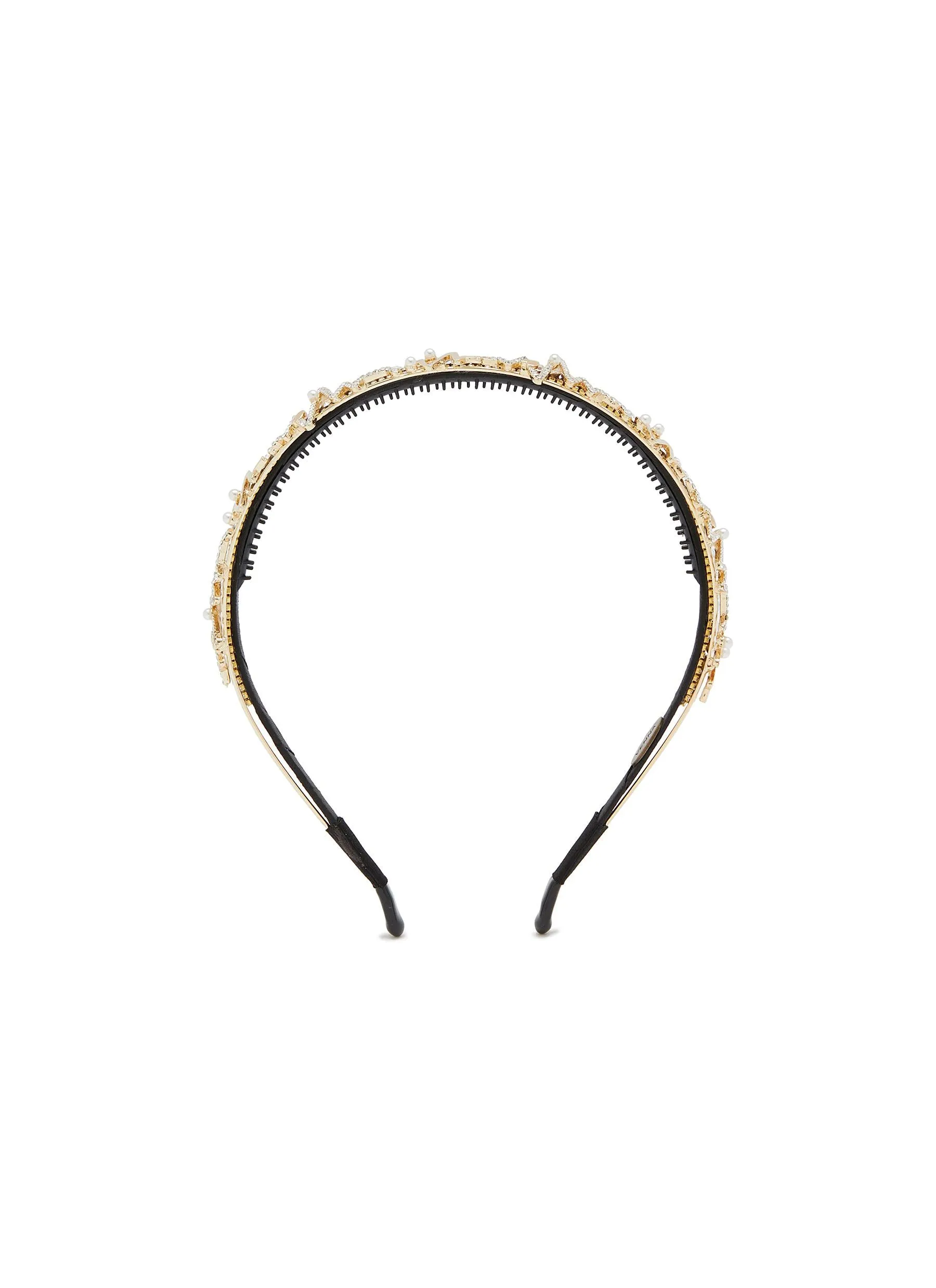 CRYSTAL EMBELLISHED SATIN HEADBAND